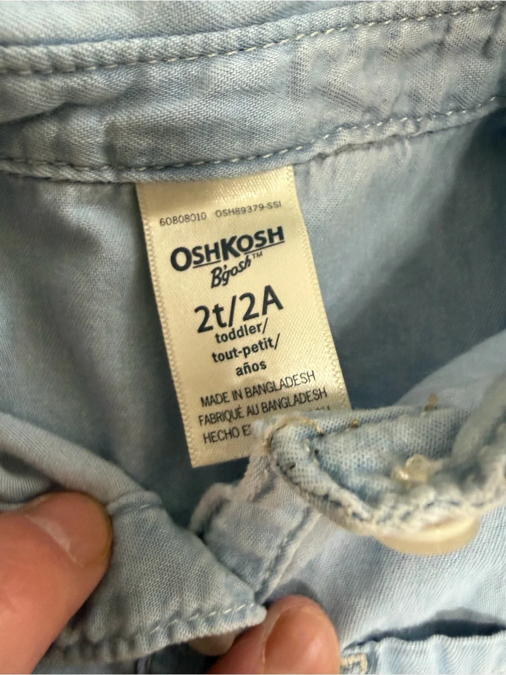 OshKosh B'gosh Denim & Tulle Dress Size 2T Toddler Girl